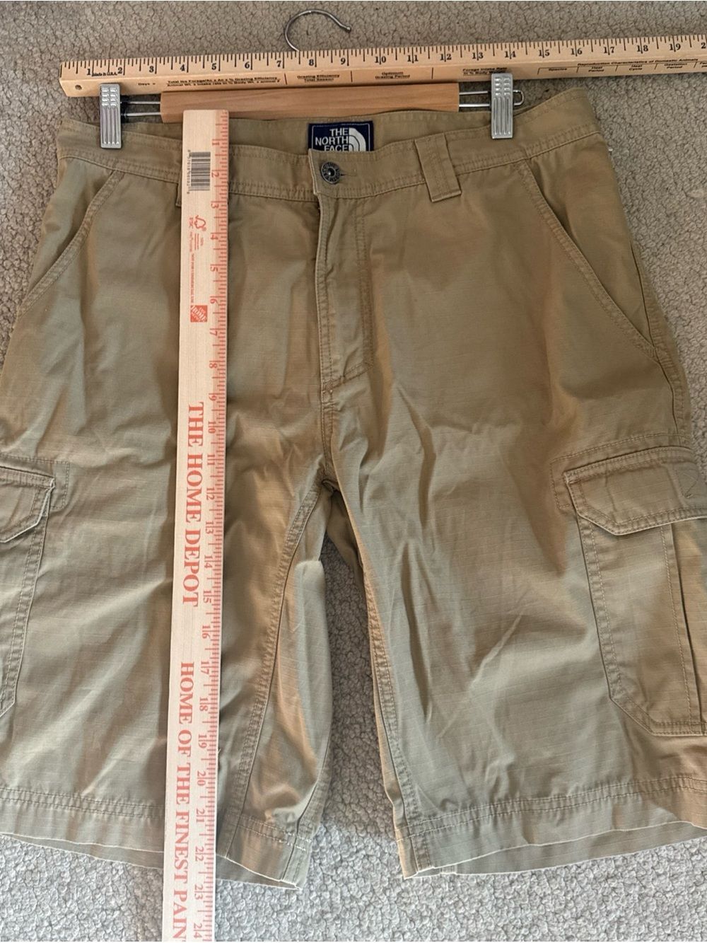 The North Face Cotton Khaki Cargo Rip Stop Hiking Shorts | Men's 34 x 10 - Picture 4 of 8